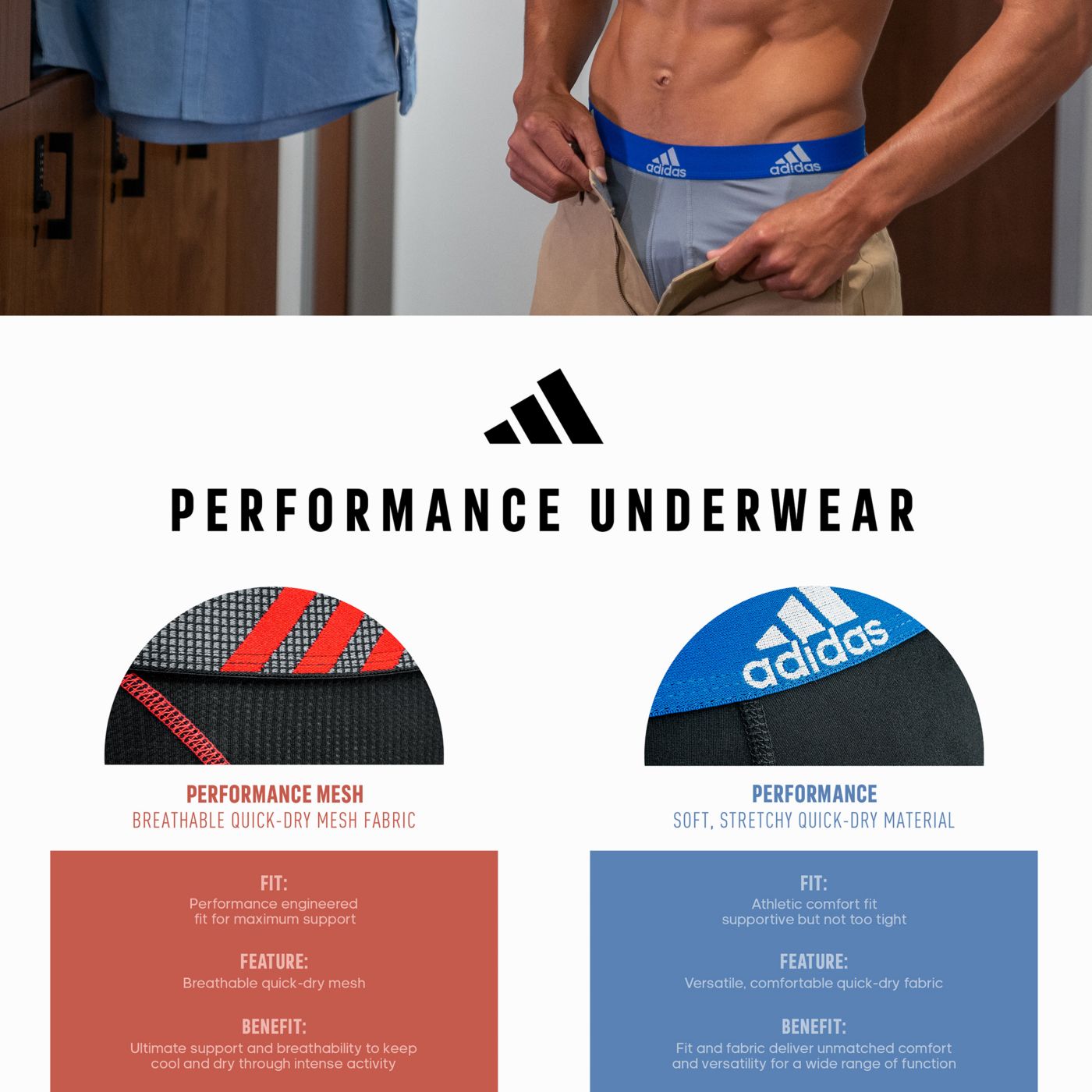 Adidas sports underwear mens online